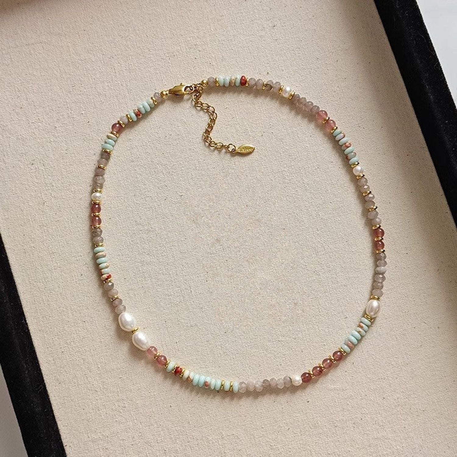 Freshwater Pearl & Natural Stone Necklace or Bracelet