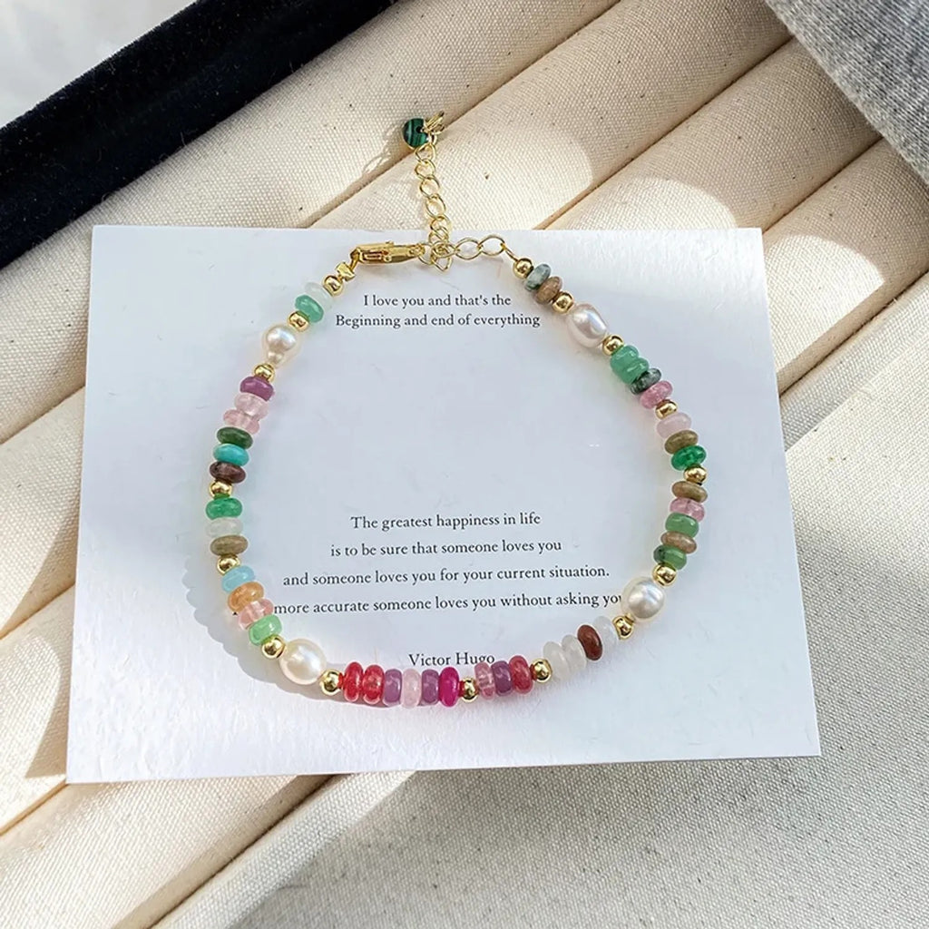 Freshwater Pearl & Natural Stone Necklace or Bracelet