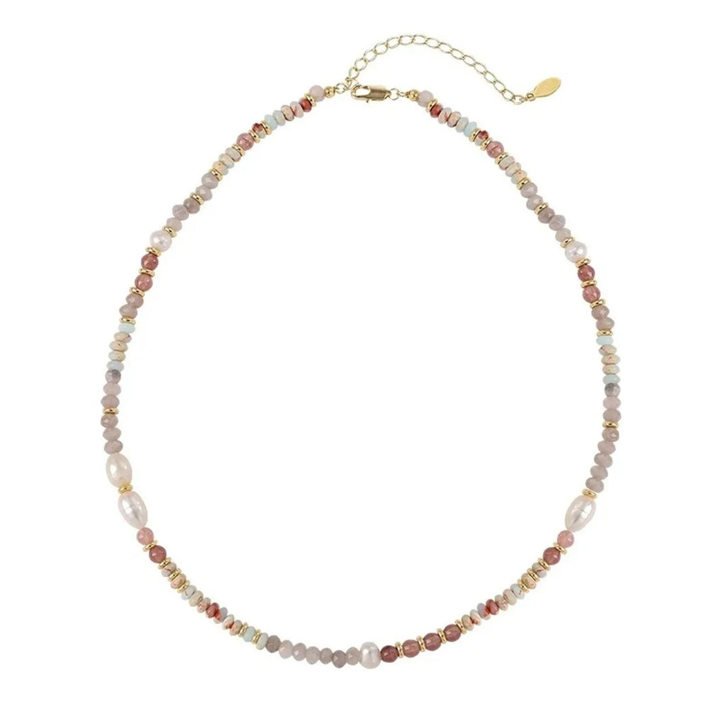 Freshwater Pearl & Natural Stone Necklace or Bracelet