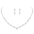 Full-Rhinestone Claw Chain Water Drop Pendant Necklace