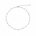 Galaxy Double-Layer Star Pendant Necklace, Plated Brass Layered Chain