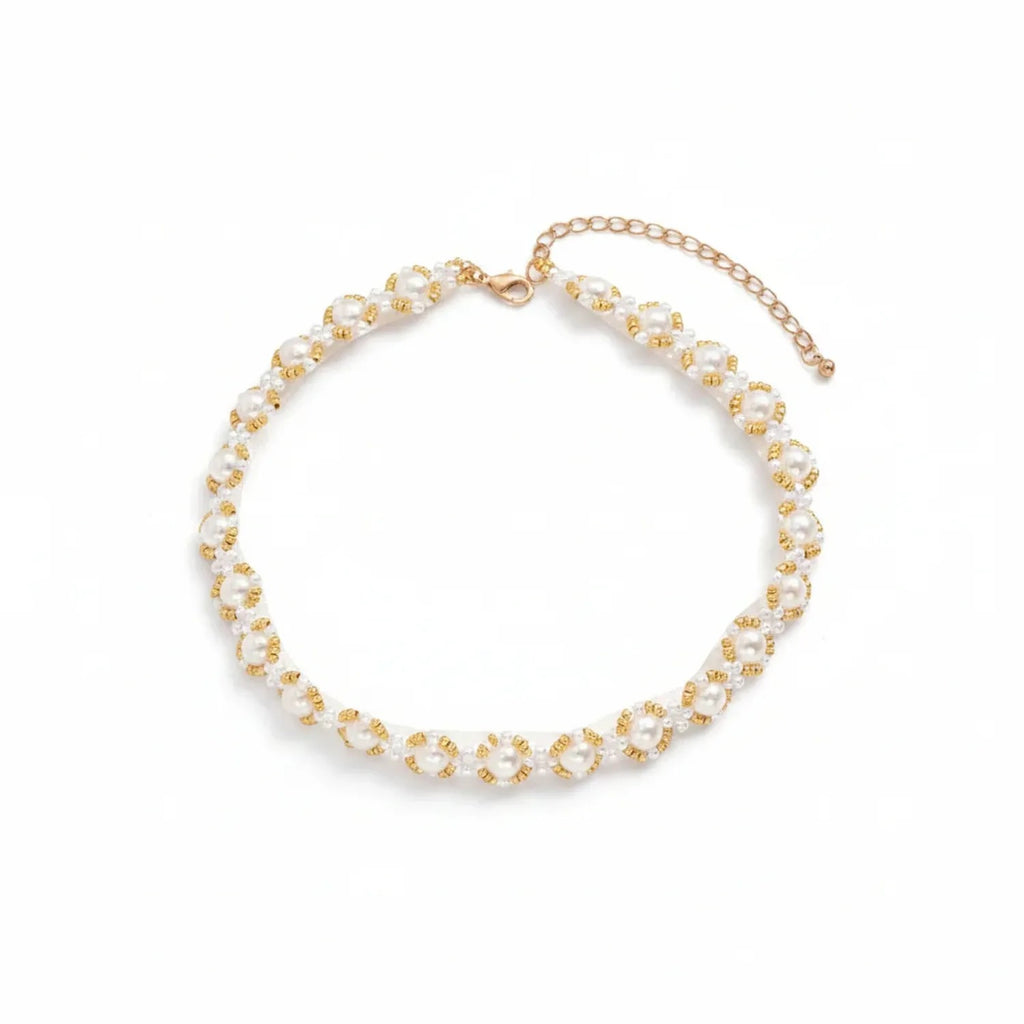 Geometric Beaded Necklace – European-American Style