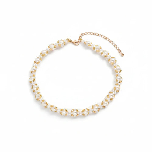 Geometric Beaded Necklace – European-American Style
