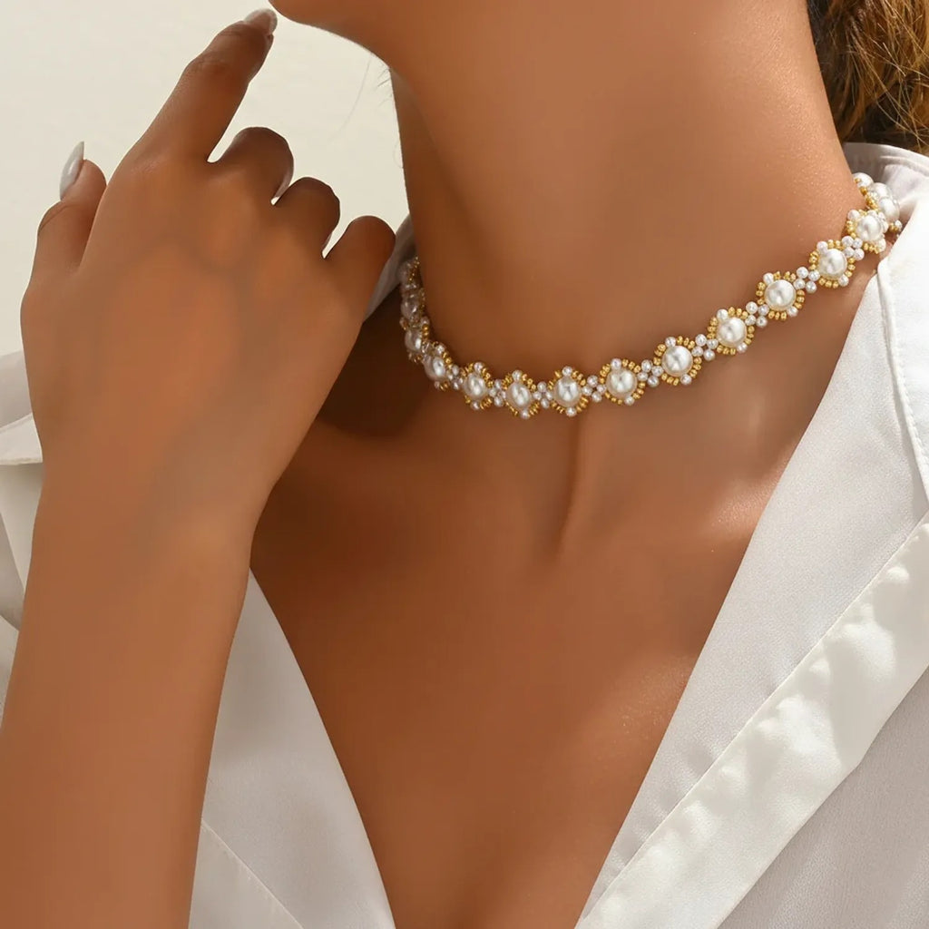 Geometric Beaded Necklace – European-American Style