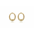 Gold Plated Glossy Oval Gold Hoop Earrings for Women