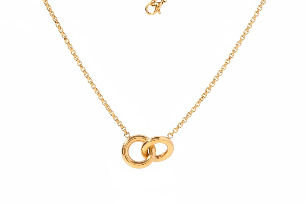 Gold-Plated Titanium Steel Layered Necklace – Tarnish-Free Women's Jewelry