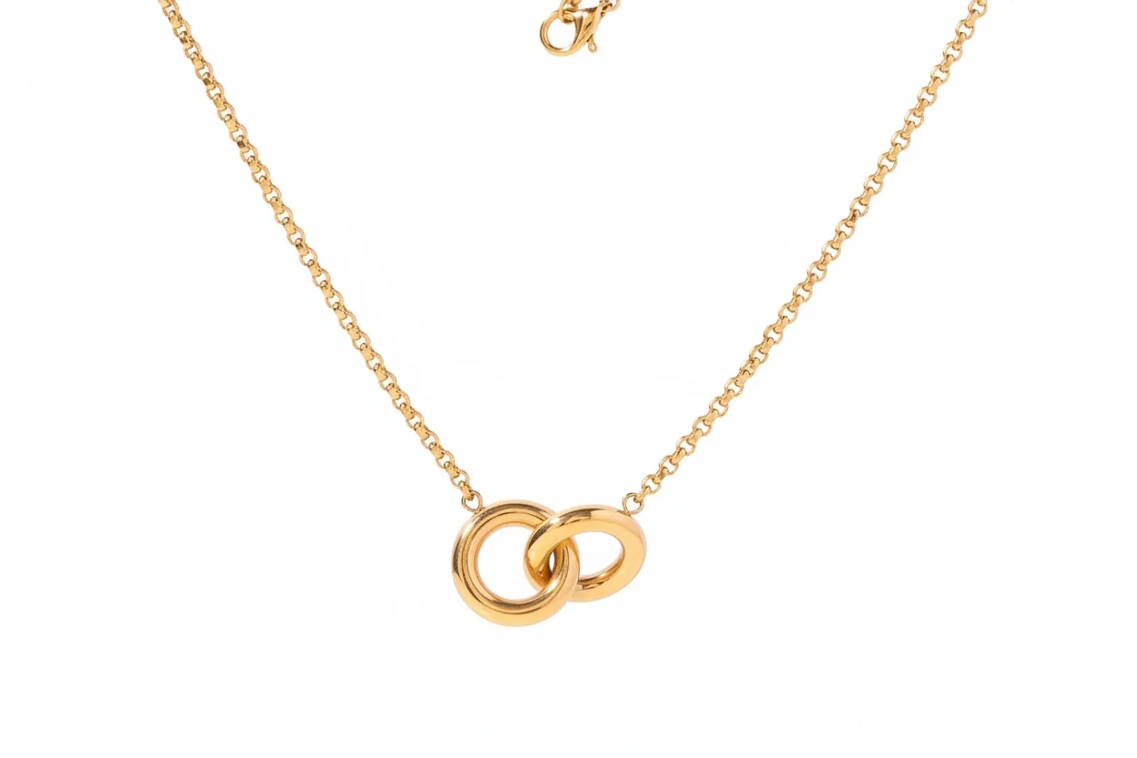 Gold-Plated Titanium Steel Layered Necklace – Tarnish-Free Women's Jewelry