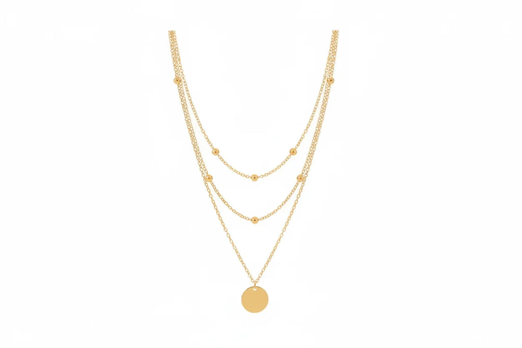 Gold-Plated Titanium Steel Layered Necklace – Tarnish-Free Women's Jewelry