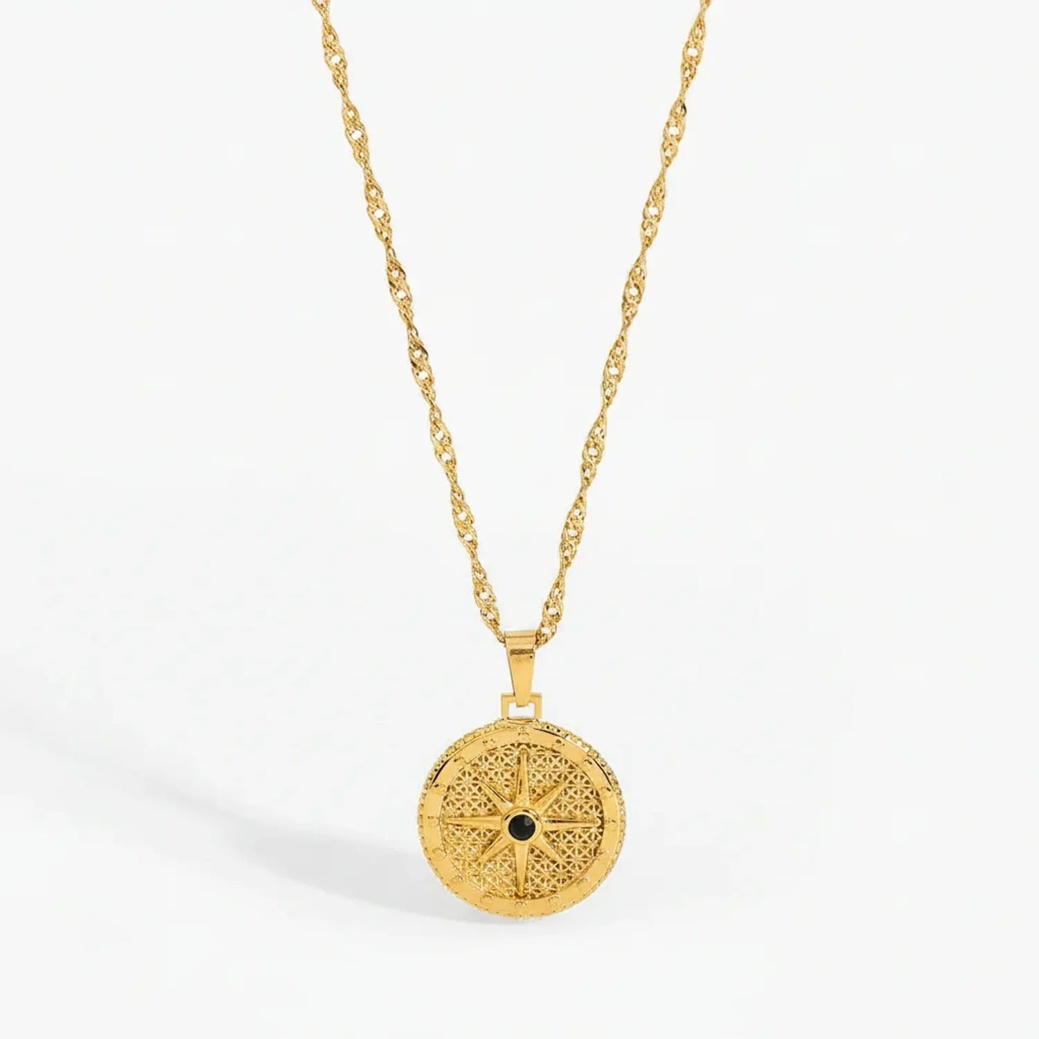 Gold-Plated Titanium Steel Layered Necklace – Tarnish-Free Women's Jewelry