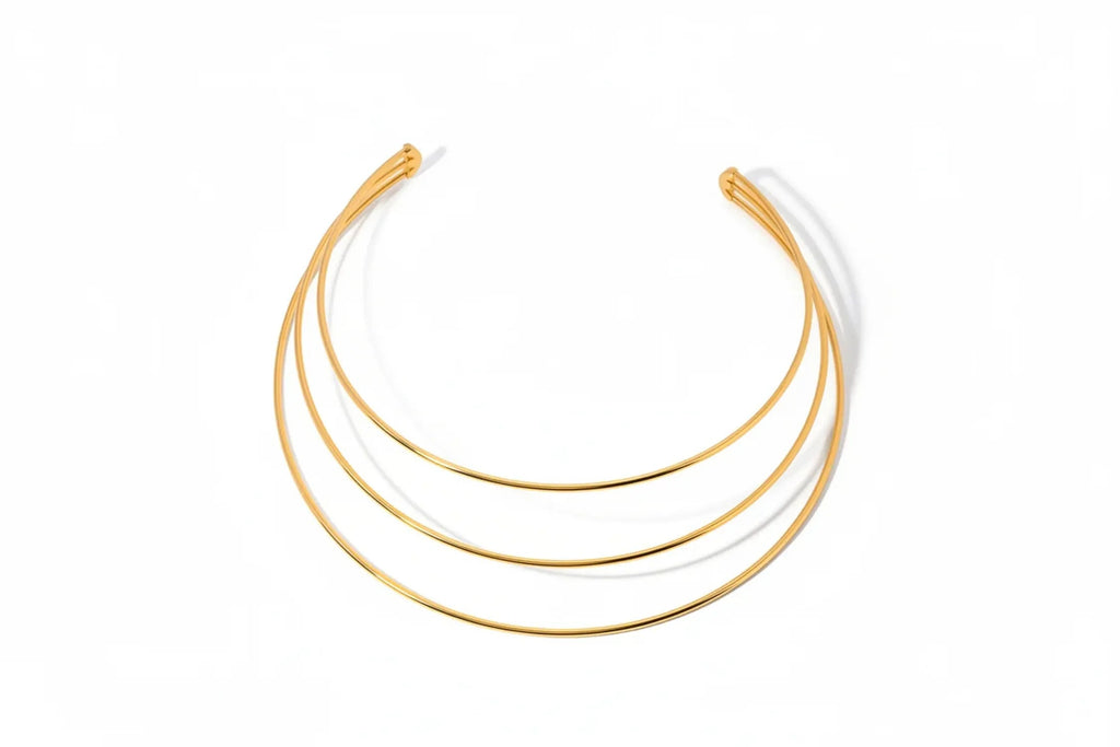 Gold-Plated Titanium Steel Layered Necklace – Tarnish-Free Women's Jewelry