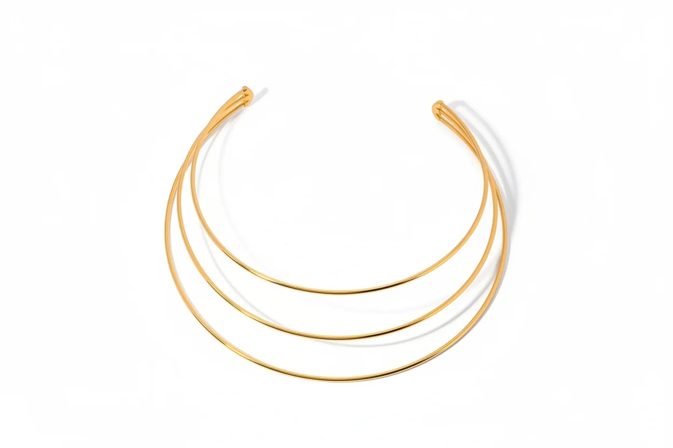Gold-Plated Titanium Steel Layered Necklace – Tarnish-Free Women's Jewelry
