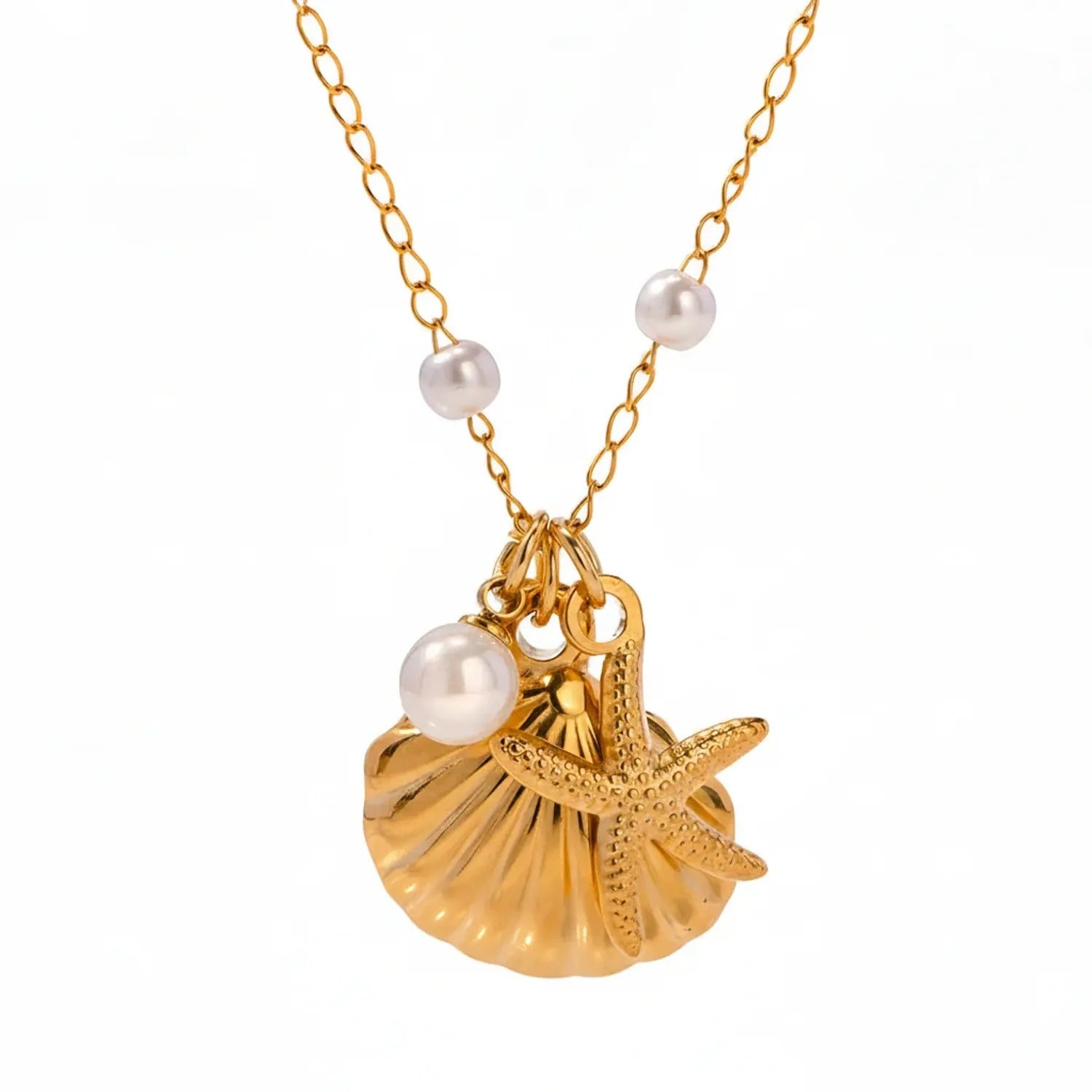 Gold-Plated Titanium Steel Layered Necklace – Tarnish-Free Women's Jewelry