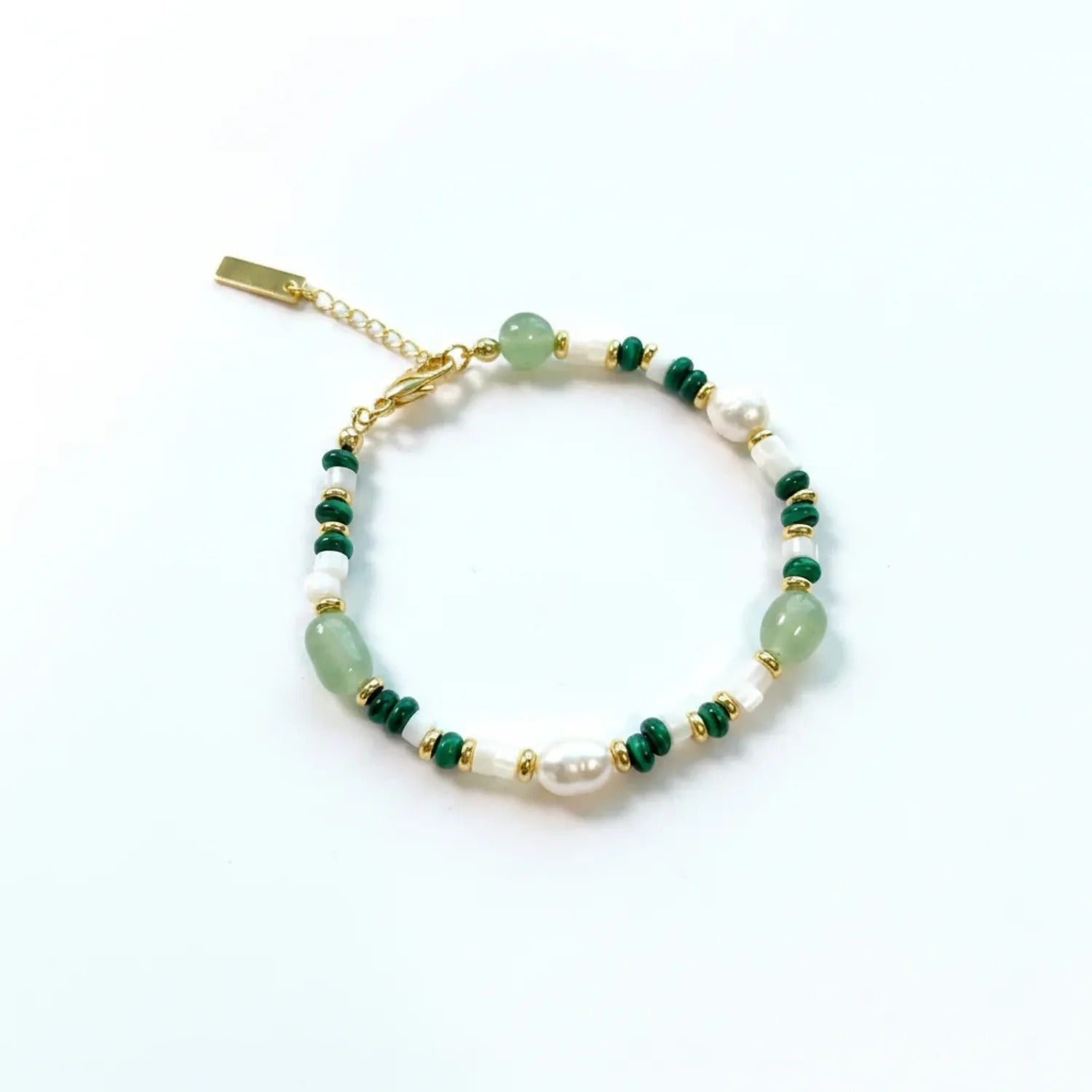 Green Aventurine & Freshwater Pearl Necklace or Bracelet
