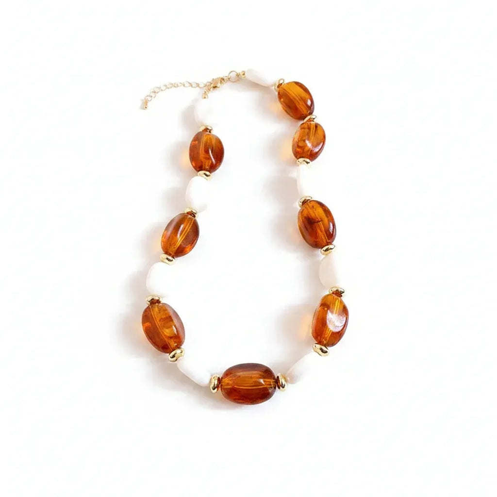 Handmade Beaded Clavicle Necklace - Colorful Beach Choker