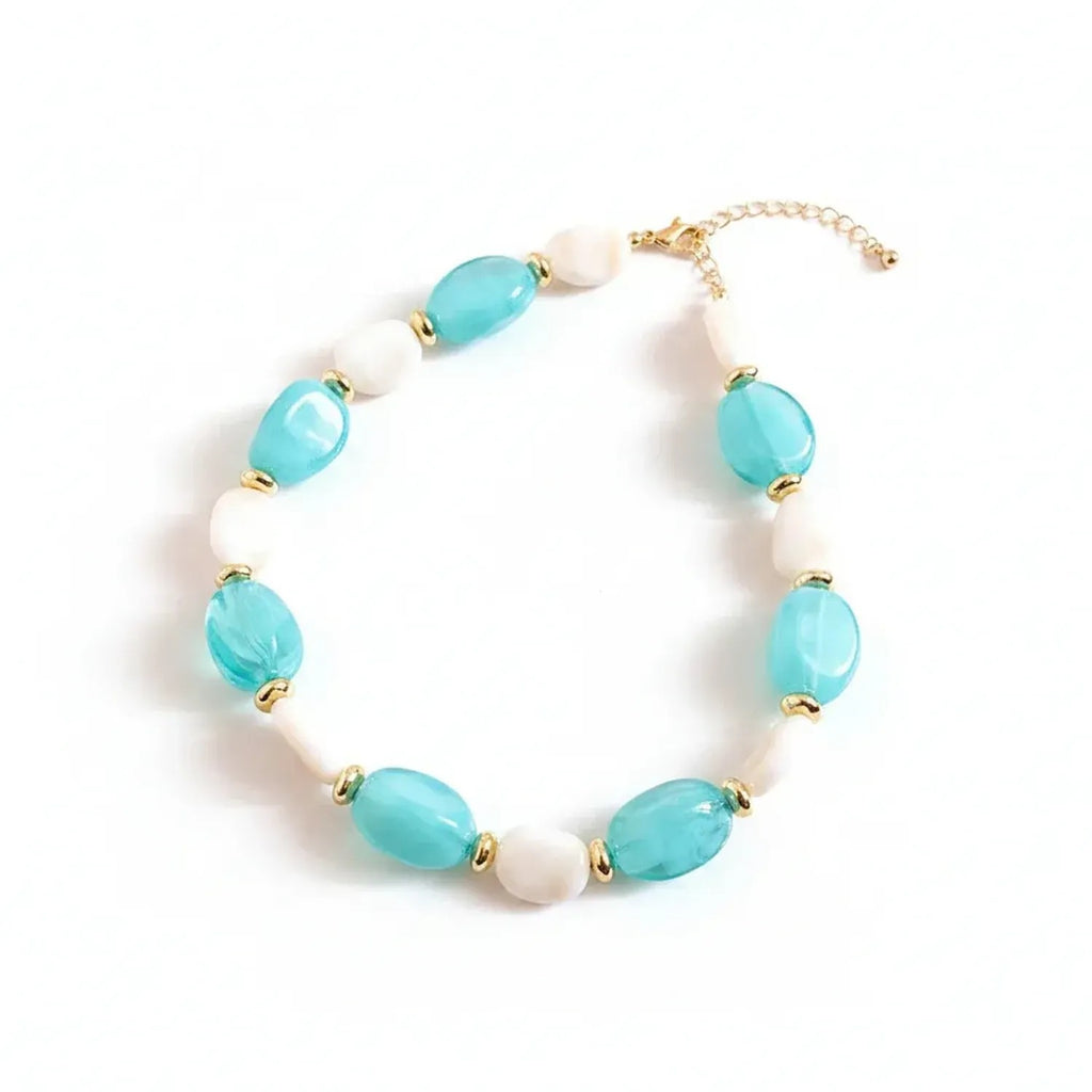 Handmade Beaded Clavicle Necklace - Colorful Beach Choker