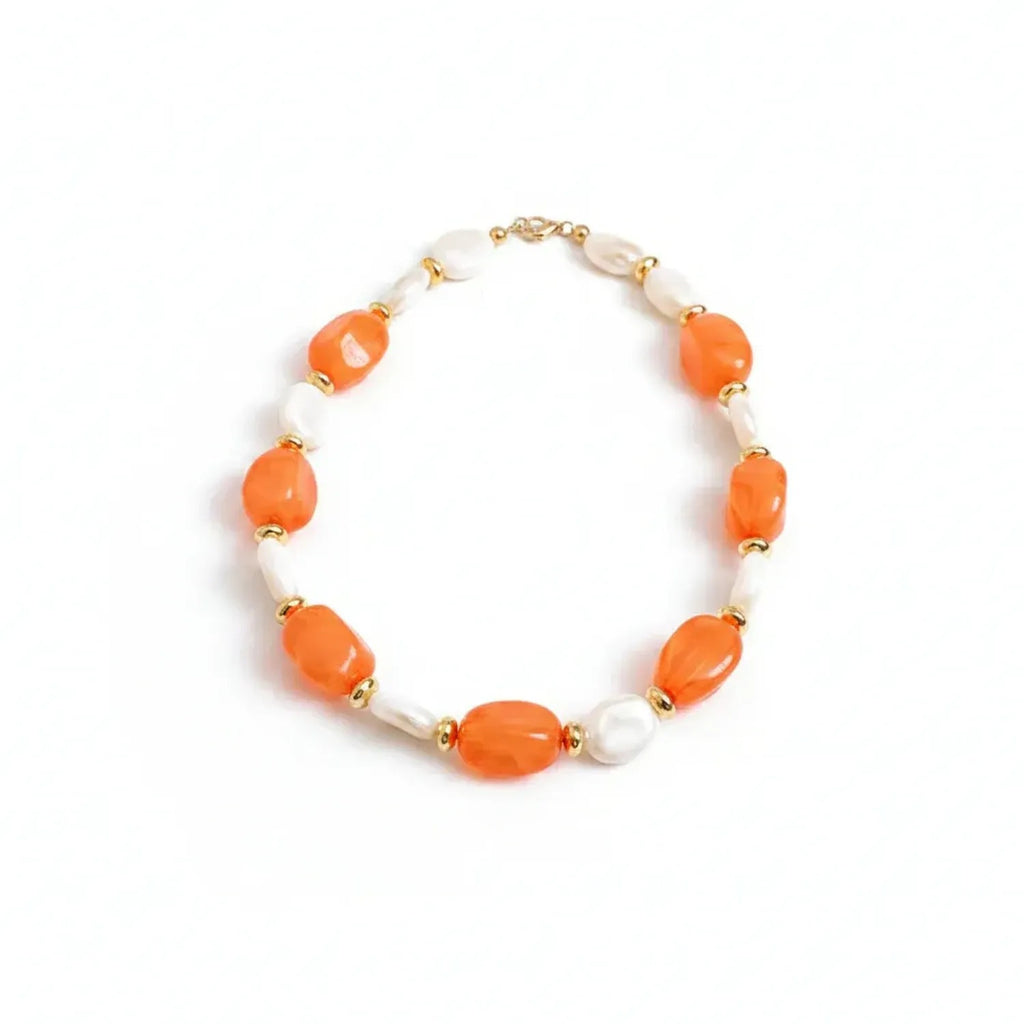 Handmade Beaded Clavicle Necklace - Colorful Beach Choker