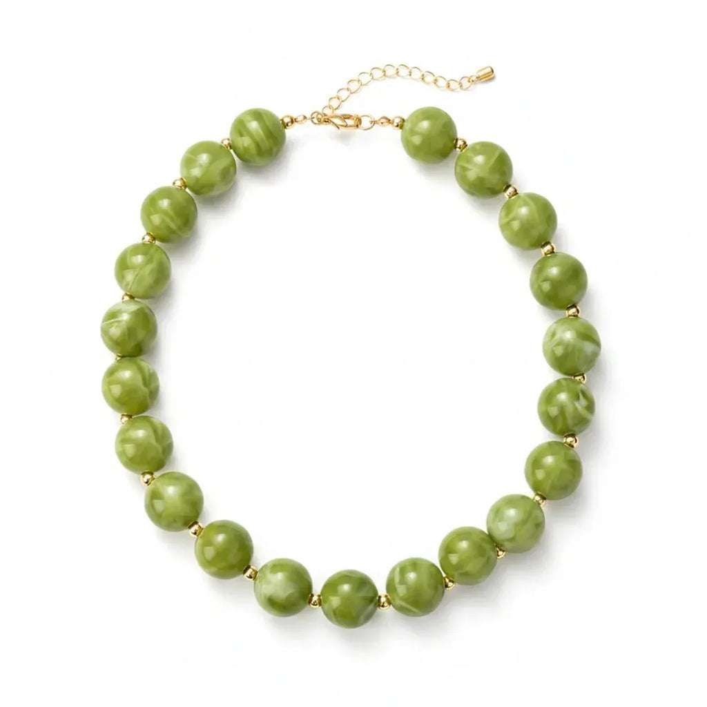 Handmade Beaded Clavicle Necklace - Colorful Beach Choker
