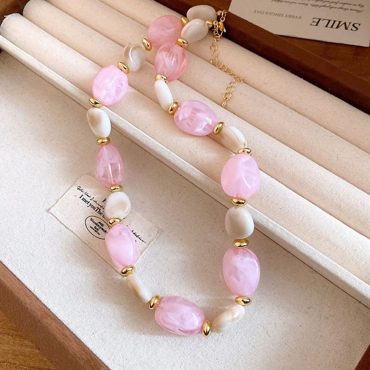 Handmade Colorful Beaded Clavicle Necklace for Women - Summer Beach Alloy Pendant Jewelry
