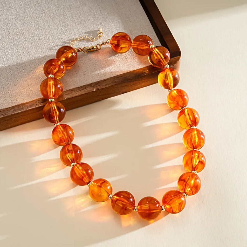 Handmade Colorful Beaded Clavicle Necklace for Women - Summer Beach Alloy Pendant Jewelry