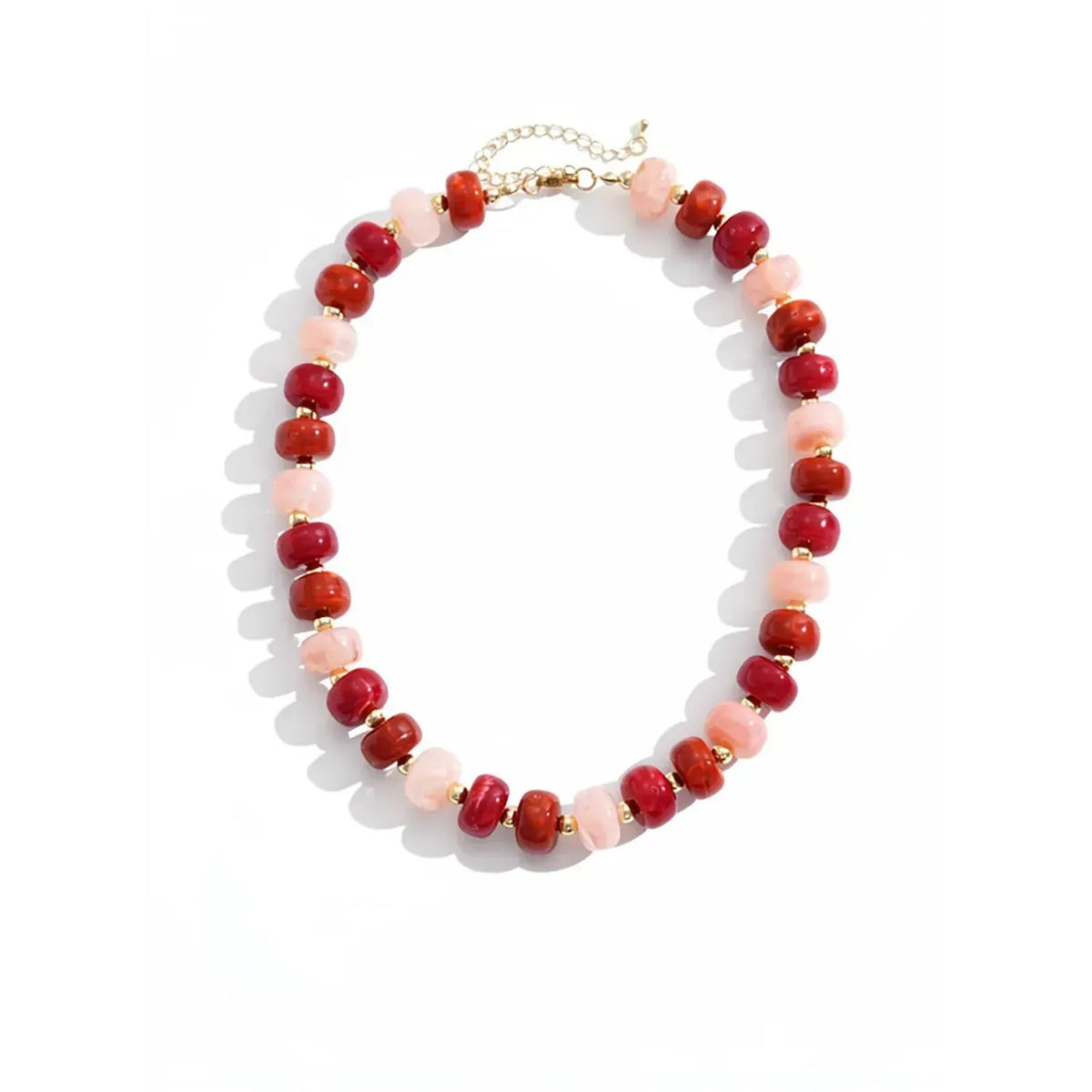 Handmade Colorful Beaded Clavicle Necklace for Women - Summer Beach Alloy Pendant Jewelry