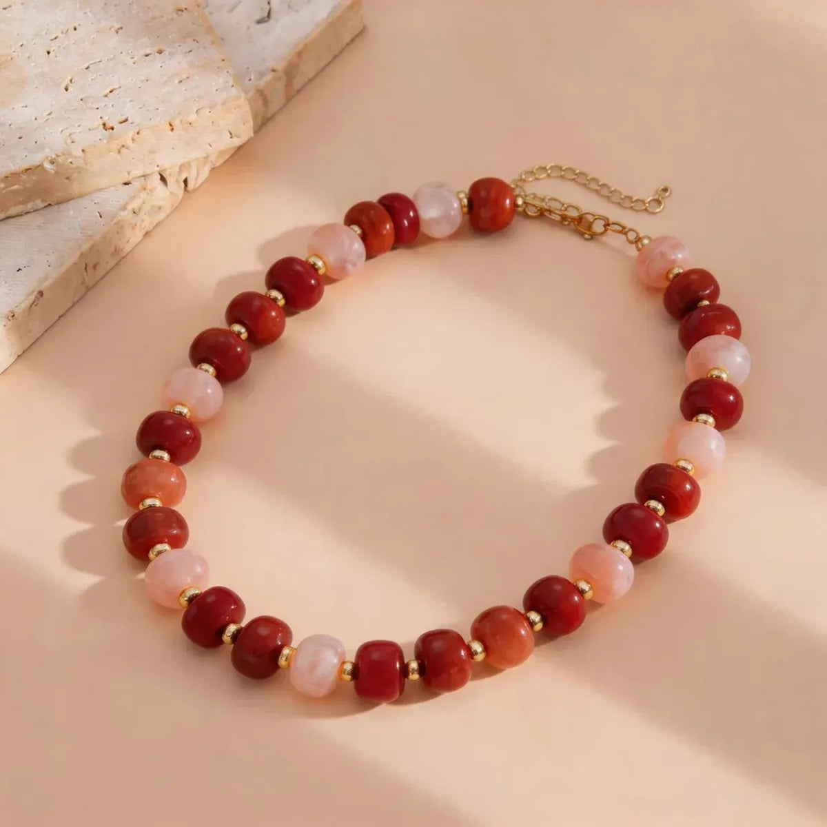 Handmade Colorful Beaded Clavicle Necklace for Women - Summer Beach Alloy Pendant Jewelry
