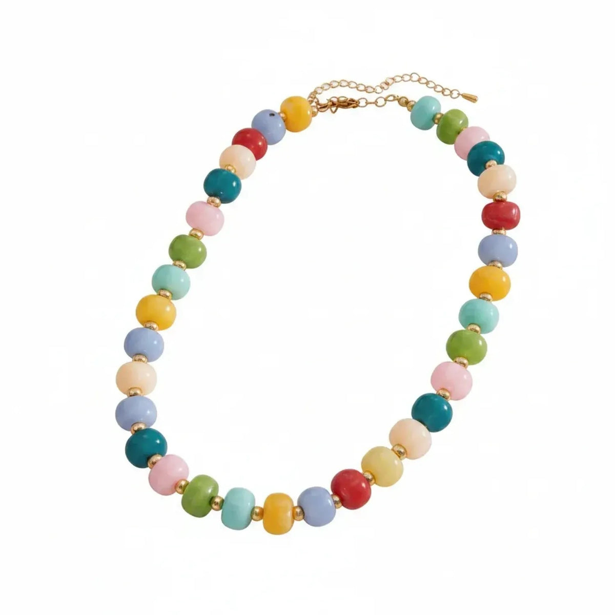 Handmade Colorful Beaded Clavicle Necklace - Summer Beach Alloy Pendant Choker