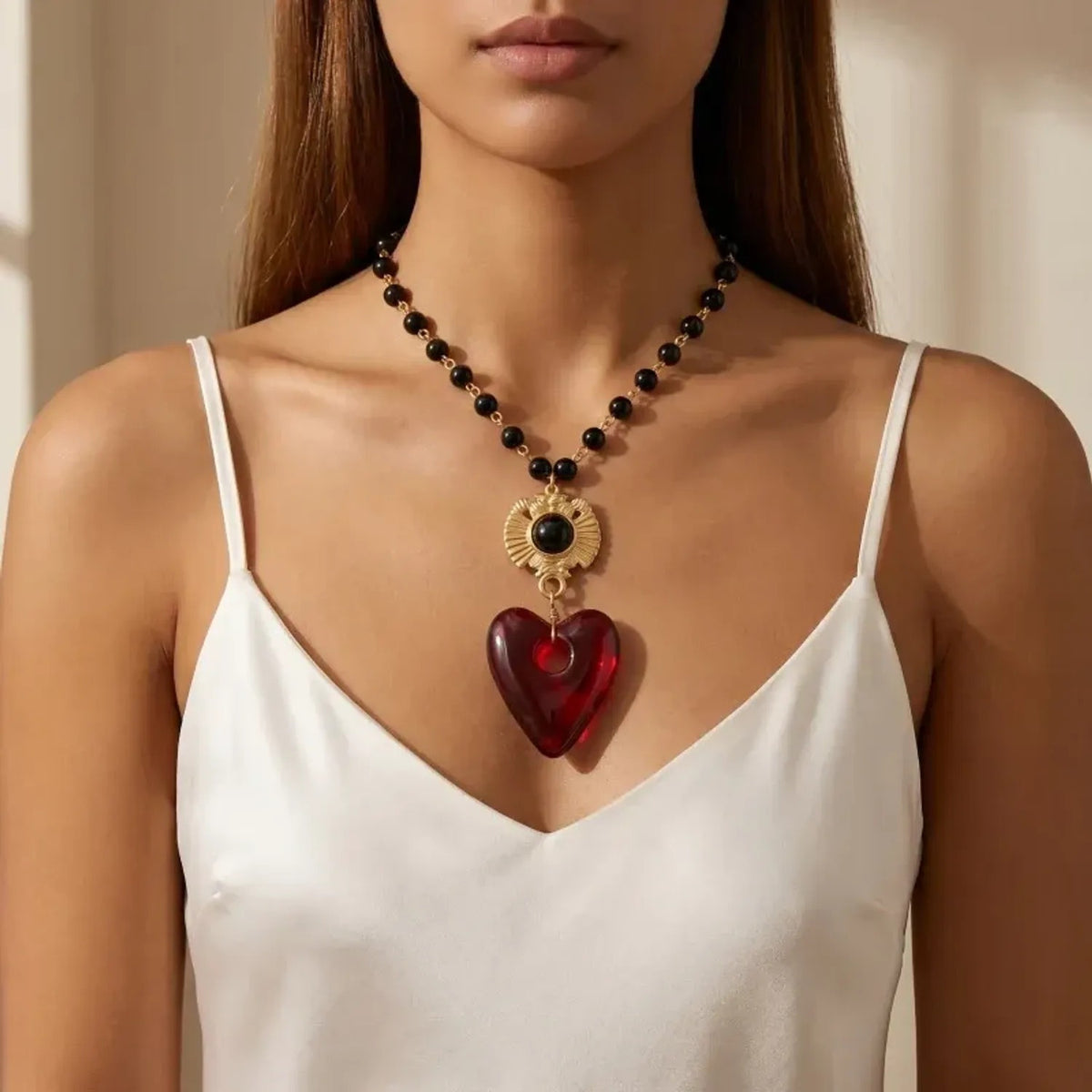 Heart-shaped Pendant Necklace For Women