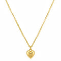 Heart-Shaped Polished Pendant Clavicle Necklace