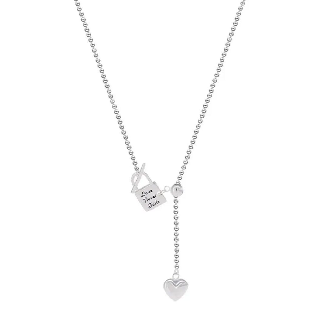 Heart Slide-Lock Collarbone Necklace