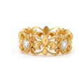 Hollow Textured Wide Band Ring