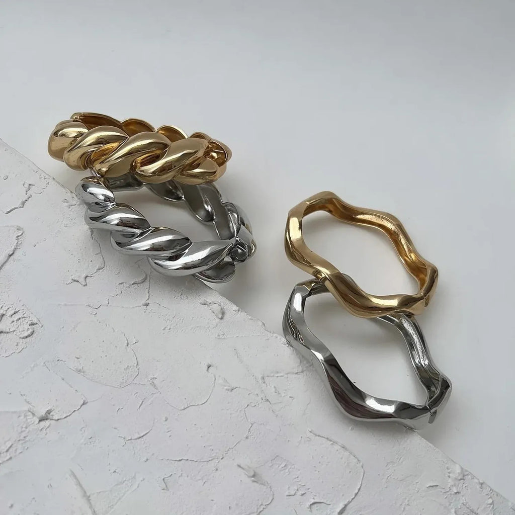 Irregular Alloy Statement Bracelet