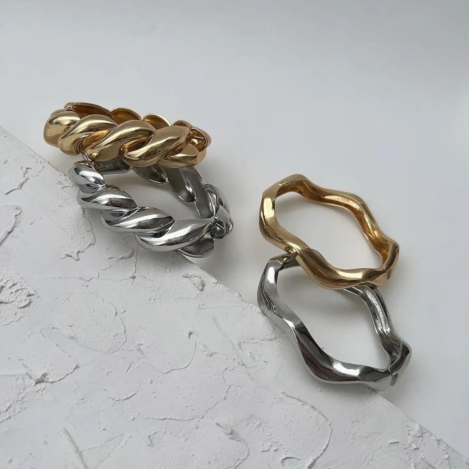 Irregular Alloy Statement Bracelet