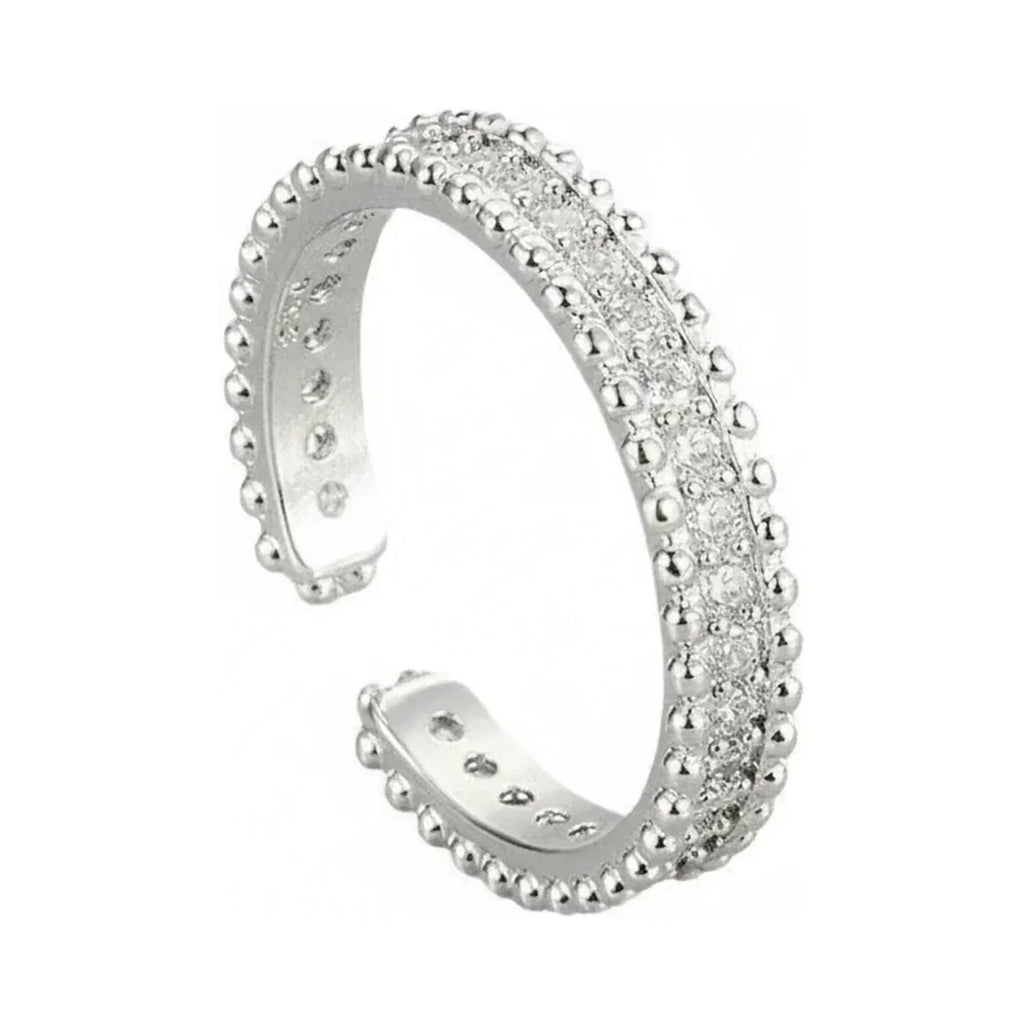 Jinbaoyuan Pavé Zirconia Open Ring
