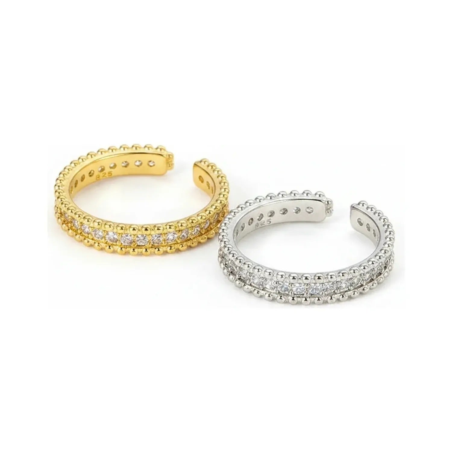 Jinbaoyuan Pavé Zirconia Open Ring