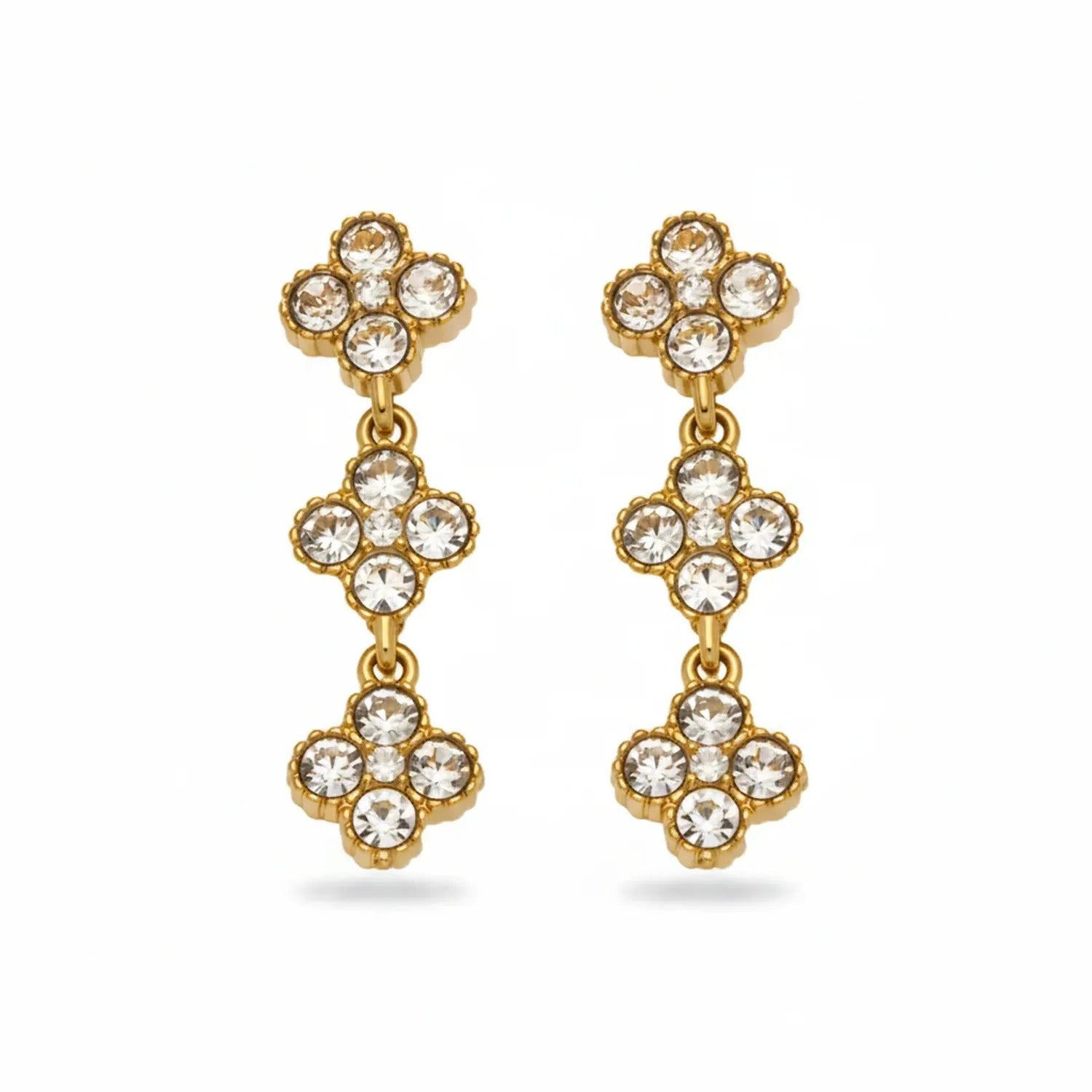 June Moshang Colored Zircon Four-Leaf Clover Jewelry Set (TXP533)