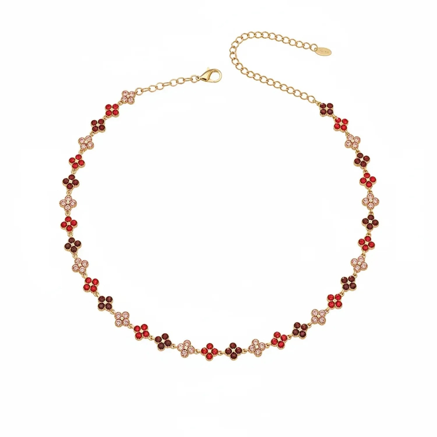 June Moshang Colored Zircon Four-Leaf Clover Jewelry Set (TXP533)