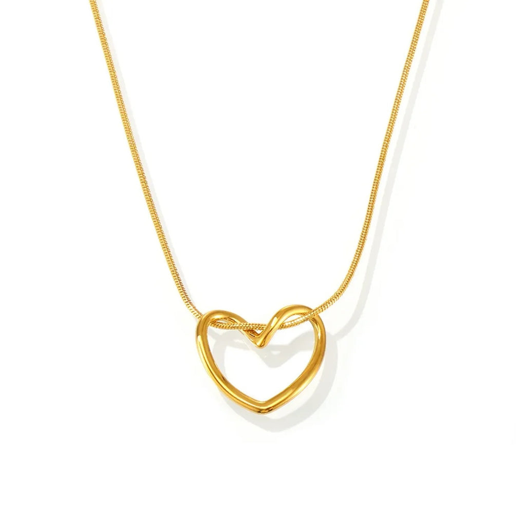 June Moshang Curved Heart Collarbone Necklace