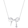Junyi Double-Layer Teardrop Bow Necklace
