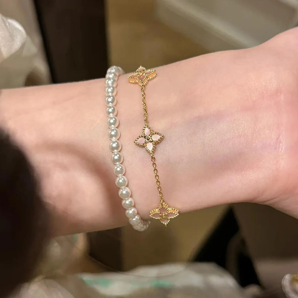 Kaitin Jewelry Mother-of-Pearl Flower Bracelet