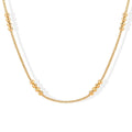 Kaiyado — 24K Gold Electroplated Titanium Steel M-Clasp Bead Chain Clavicle Necklace