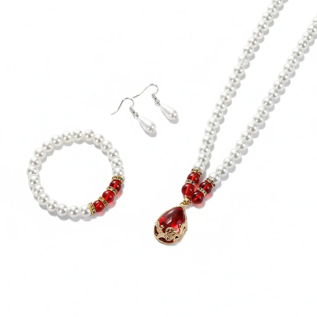 Korean Pearl Necklace & Jewelry Gift Set