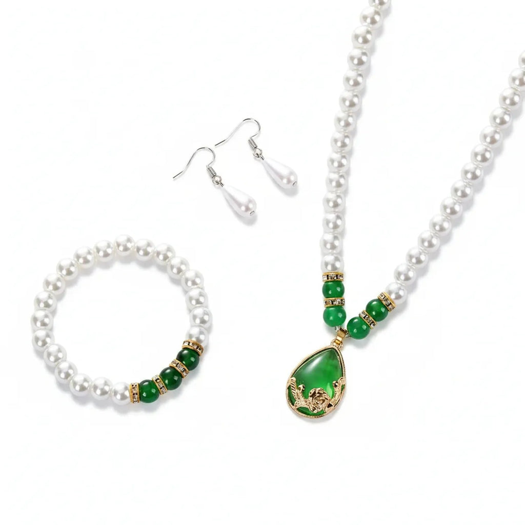 Korean Pearl Necklace & Jewelry Gift Set
