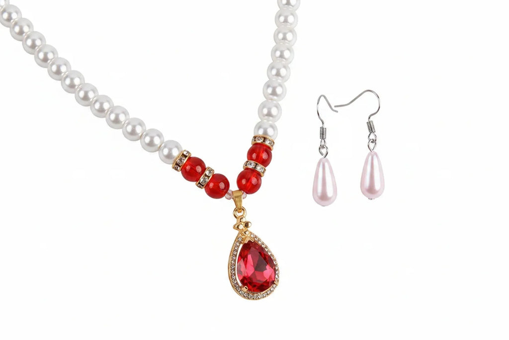 Korean Pearl Necklace & Jewelry Gift Set