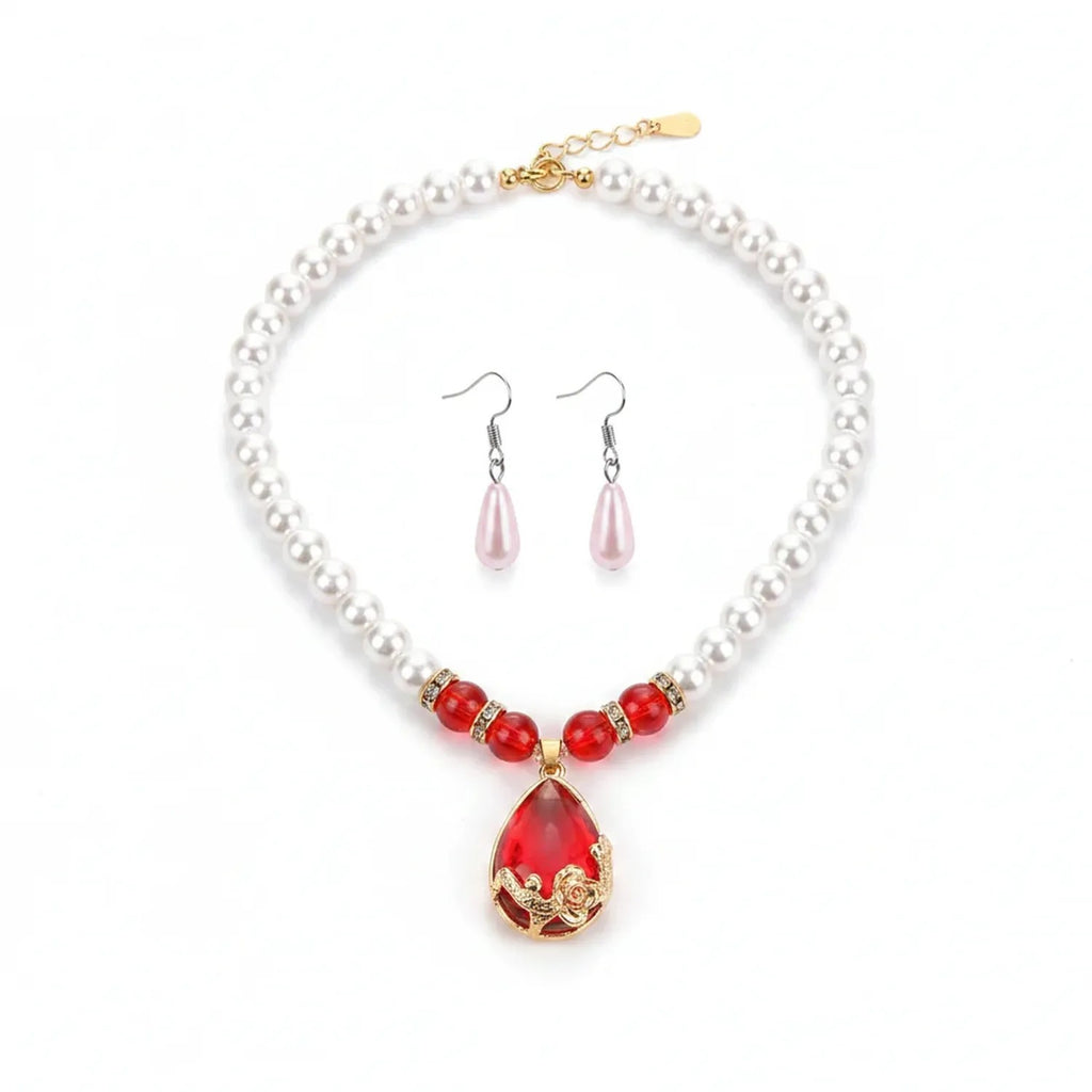 Korean Pearl Necklace & Jewelry Gift Set