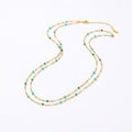 Korean Retro Natural Stone Beaded Necklaces for Women - Fine & Thick Strand Clavicle Chain