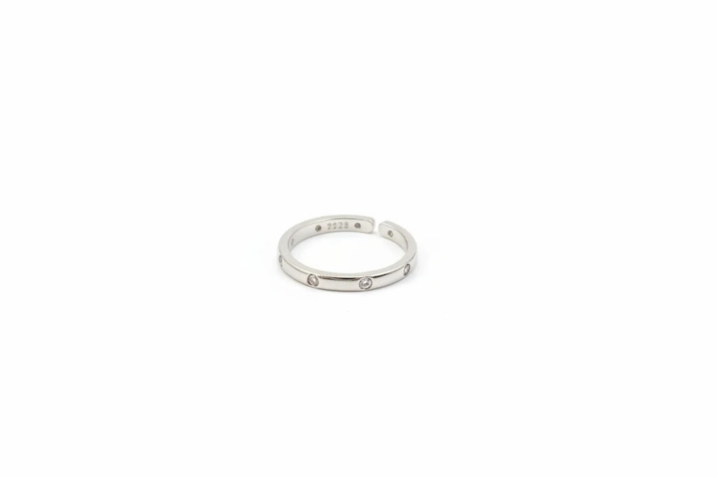 Korean Rhinestone Open Ring — Minimalist Elegant 2023