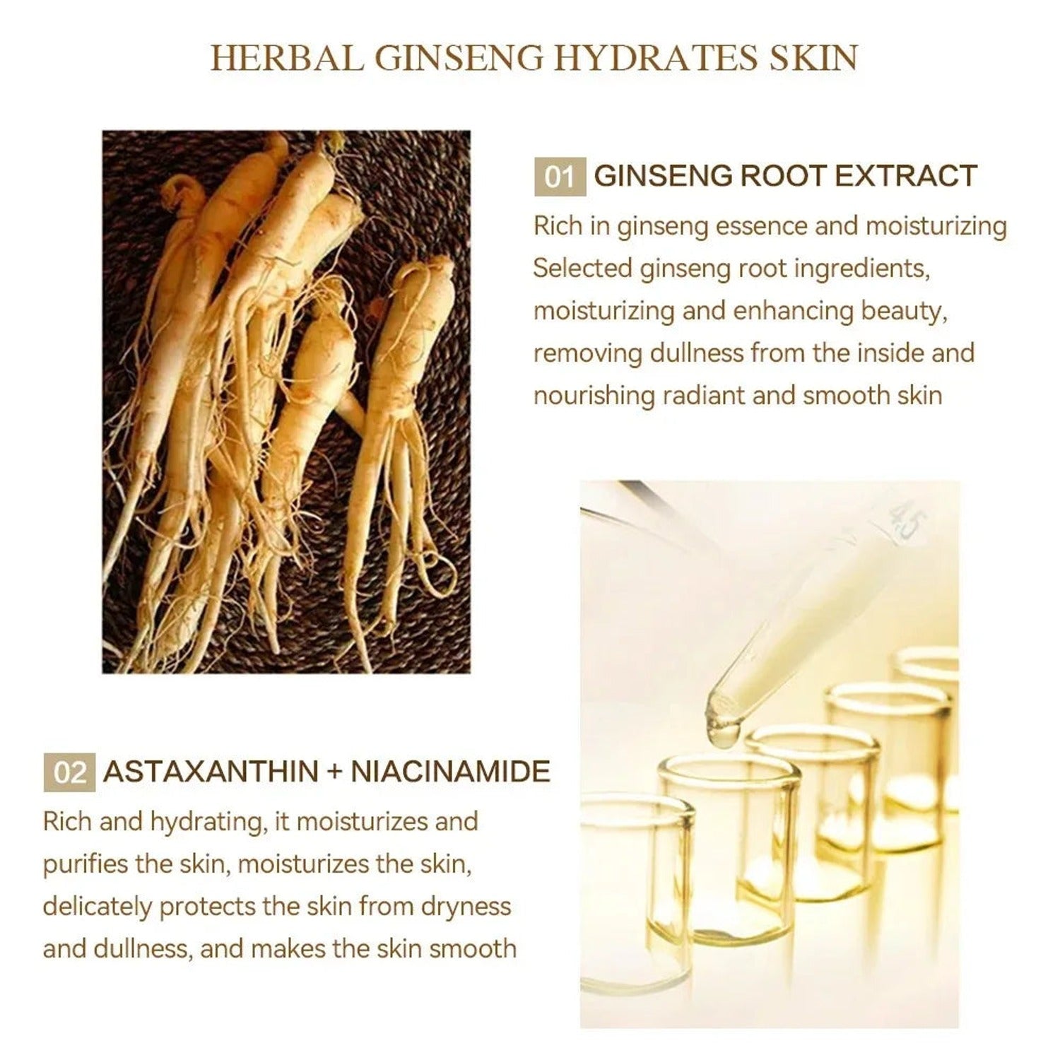 Korean Skin Care — Korean Skin Care 24K Gold & Hyaluronic Acid Face Serum - Anti-Aging Brightening Facial Essence
