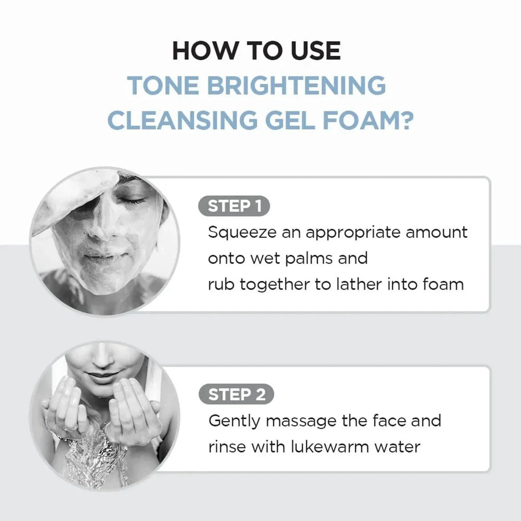 Korean Skin Care — Madagascar Centella Tone Brightening Cleansing Gel Foam, 125Ml
