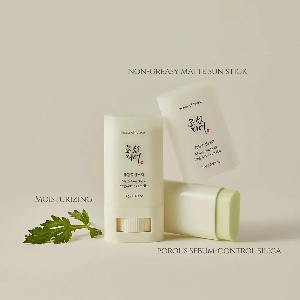 Korean Skin Care — Beauty of Joseon Matte Sunstick Mugwort + Camelia SPF 50+ PA++++ Korean Skincare Sunscreen
