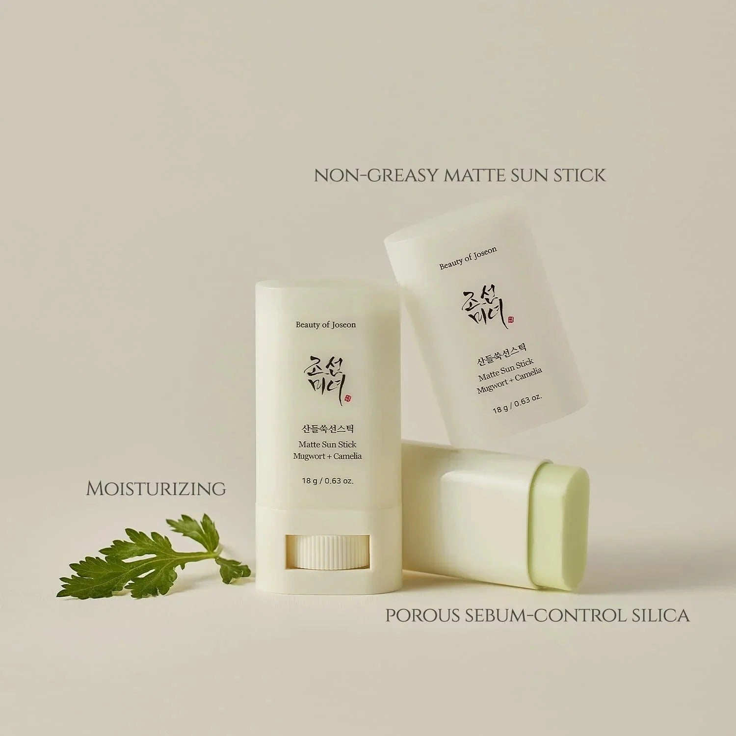 Korean Skin Care — Beauty of Joseon Matte Sunstick Mugwort + Camelia SPF 50+ PA++++ Korean Skincare Sunscreen